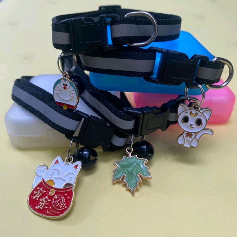 [ VIRAL ] KALUNG KUCING LIONTIN KARAKTER &amp; LONCENG BISA NYALA DALAM GELAP