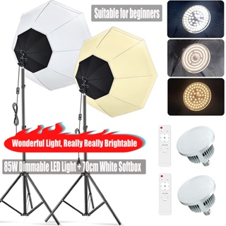 70cm WhiteSoftbox2.1M Light Stand Photography Kit Photo Video Studio Light Stand Continuous Lighting softbox lighting lampu foto studio