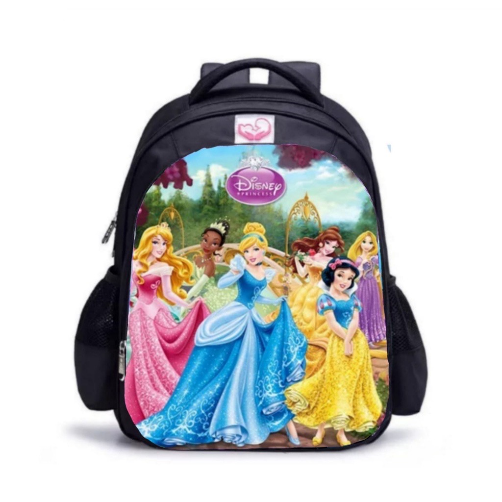 TERBARU RANSEL ANAK MOTIF DISNEP UKURAN 38X13X26 CM - TAS SEKOLAH TK-SD RANSEL ANAK PEREMPUAN KARAKTER TAS PRINCESS IMPORT 3D EMBOSS BAHAN DINIR 300