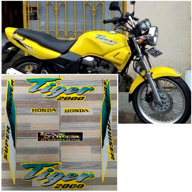 striping original Honda Tiger 2000 kuning