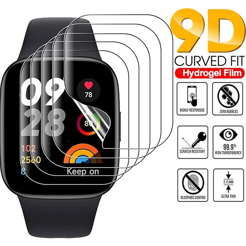 Full Cover HD Anti Pecah Soft TPU Hydrogel Film Pelindung Layar Smartwatch Anti Fingerprint Untuk Xiaomi Redmi Watch3