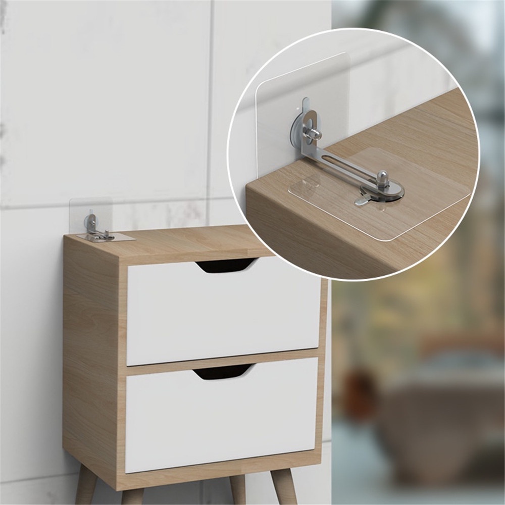 1pc Kreatif Tanpa Bor Memperbaiki Furniture Sucking Disc Holder Mencegah Dump Stabil Rak Buku Meja Lemari Alat