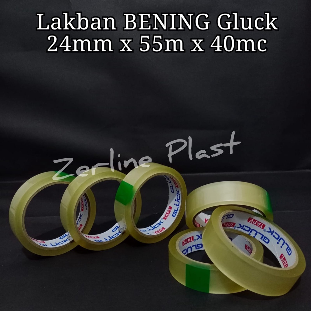 Lakban Bening 24mmX55mmX40mc (isolasi bening, selotip serbaguna)