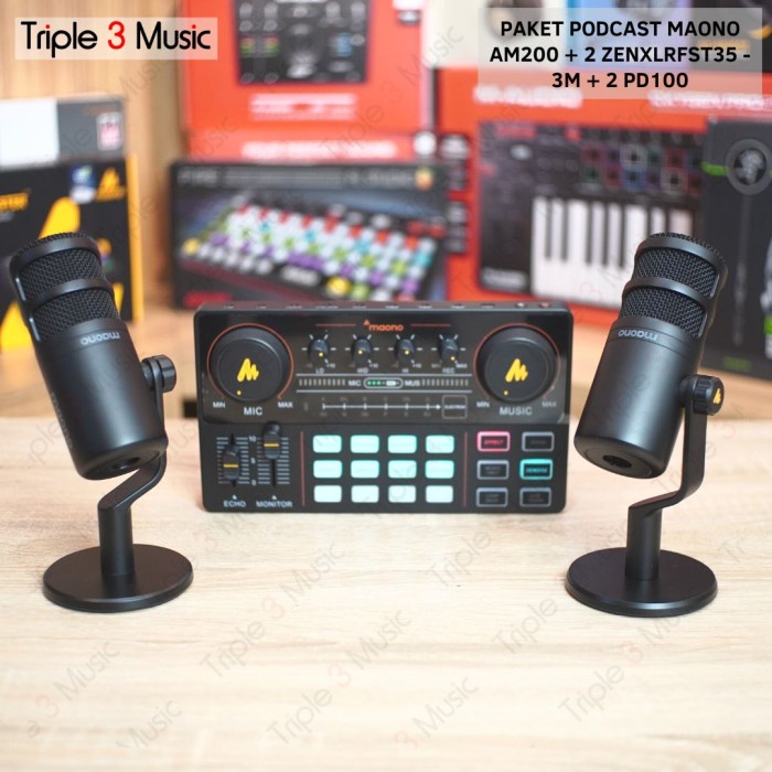 Paket Podcast 2 Orang Maono AM200 With PD100 Broadcast mic