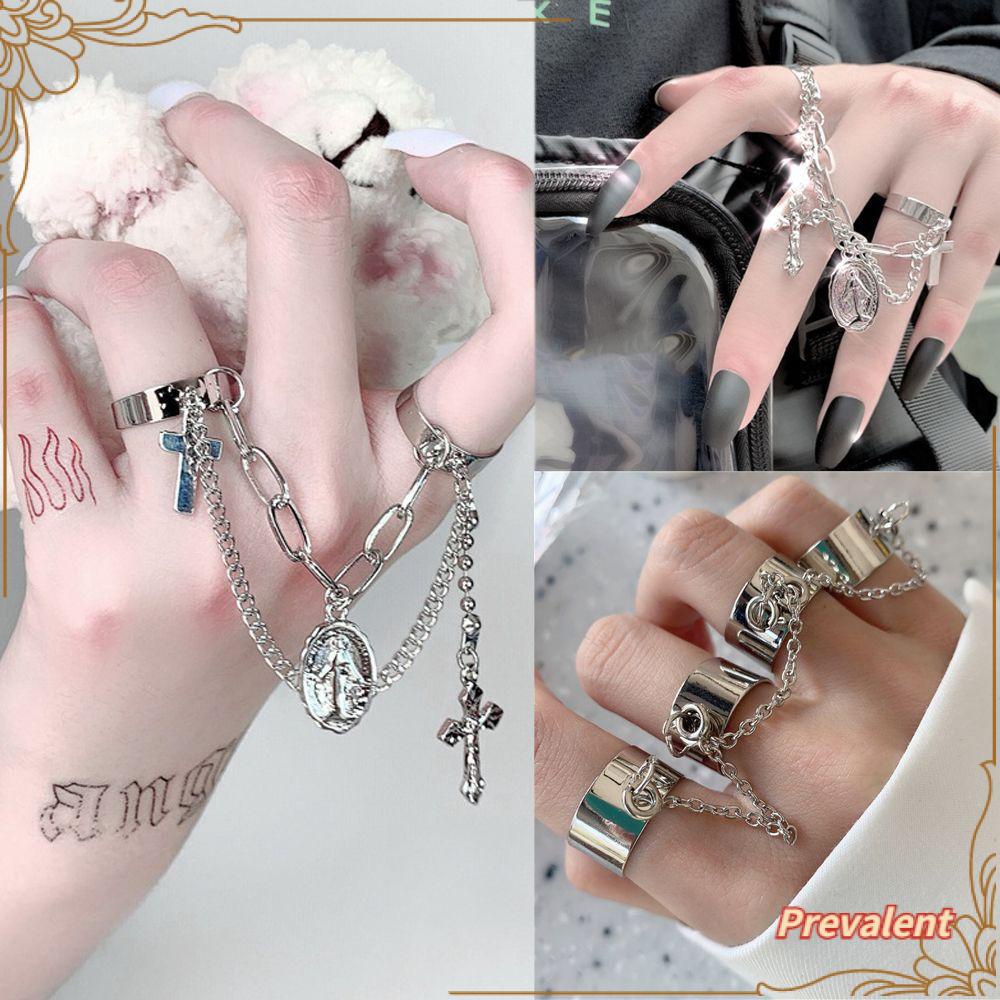 Preva Punk Cincin Paduan Keren Adjustable Salib Virgin Mary Pendant