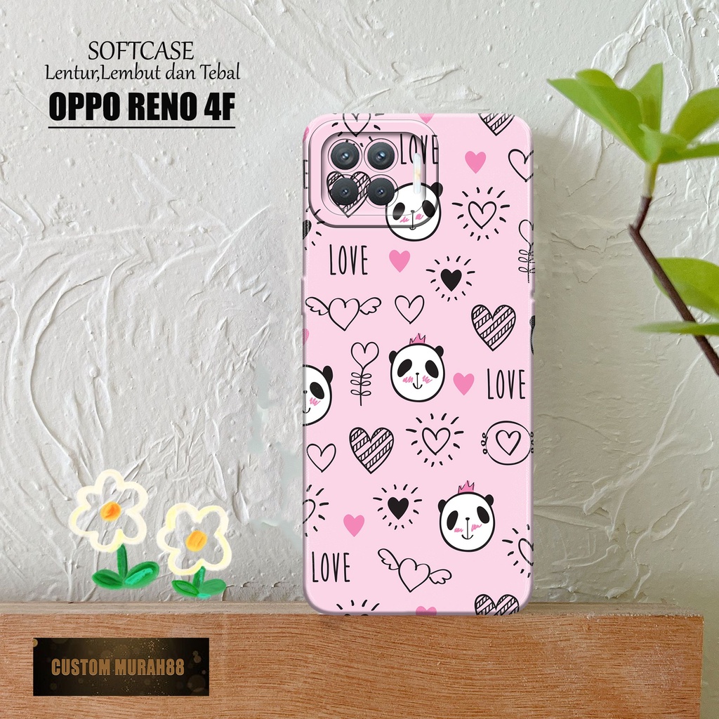 Case Hp Oppo Reno 4F Terbaracu - Fashion Case LOVE - Casing Oppo Reno 4F Terbaru - Softcase Hp Oppo 