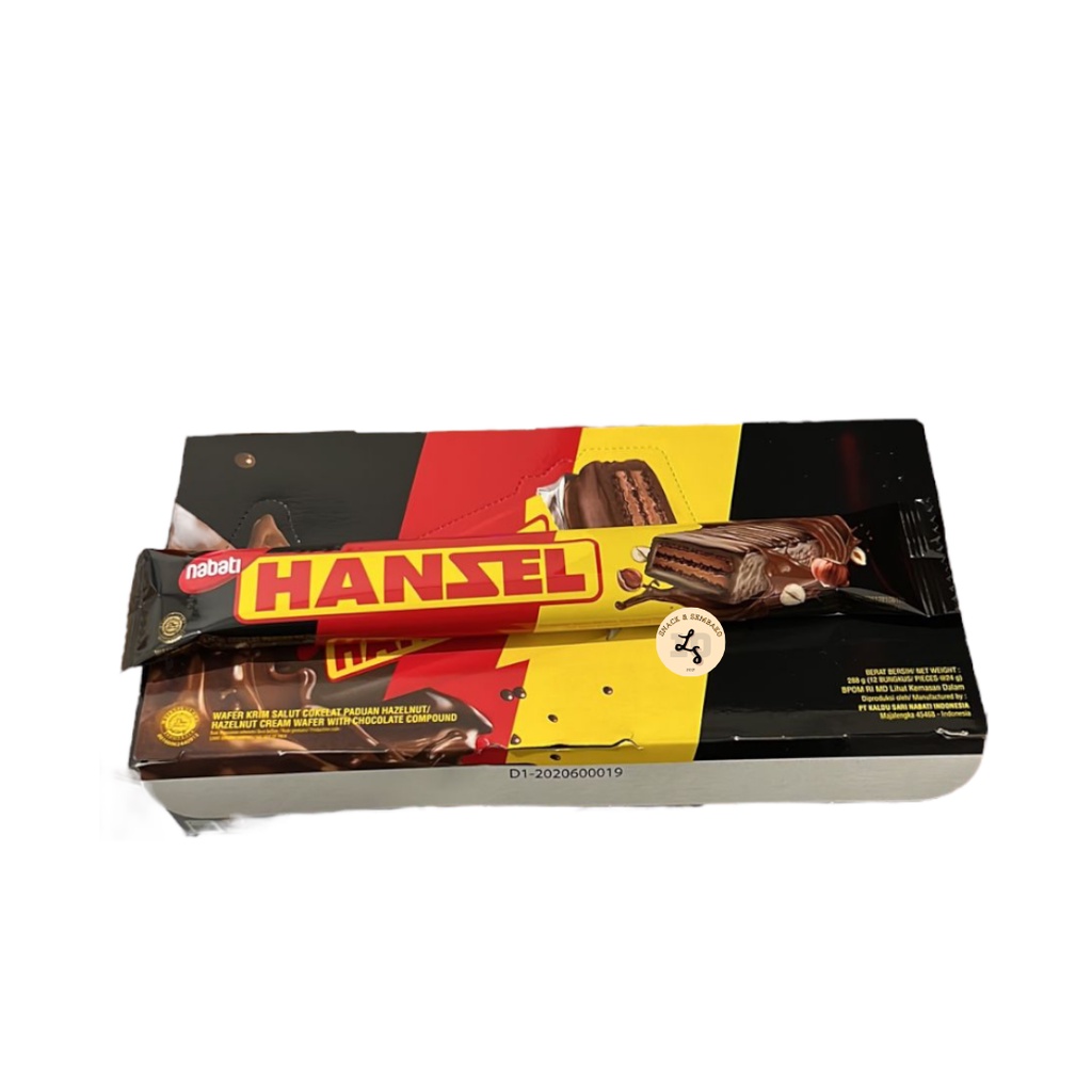 Nabati Hansel Wafer Krim Salut Hazelnut 1 Pack Isi 12 pcs @24gr