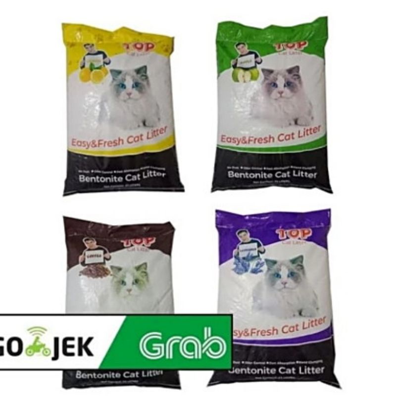 Pasir Kucing Wangi TOP 25 Liter- All Varian Cat Litter