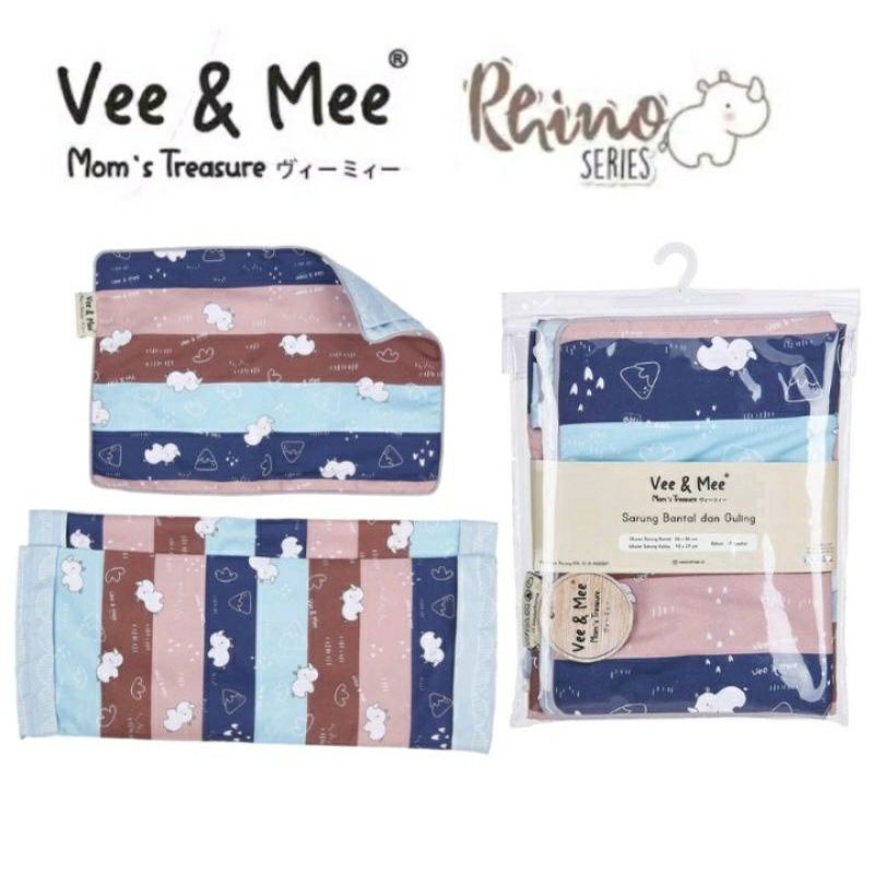Vee &amp; Mee Sarung Bantal Guling Set Bayi Super Soft Anti Alergi Rhino Series