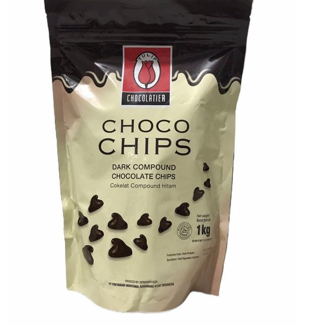 

♡ Choco Chips Compound Tulip 1kg Cokelat chip ◄