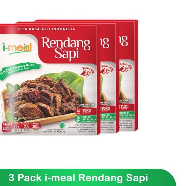 

✈ I-Meal Paket Rendang Sapi Isi 3 Siap Saji ☇