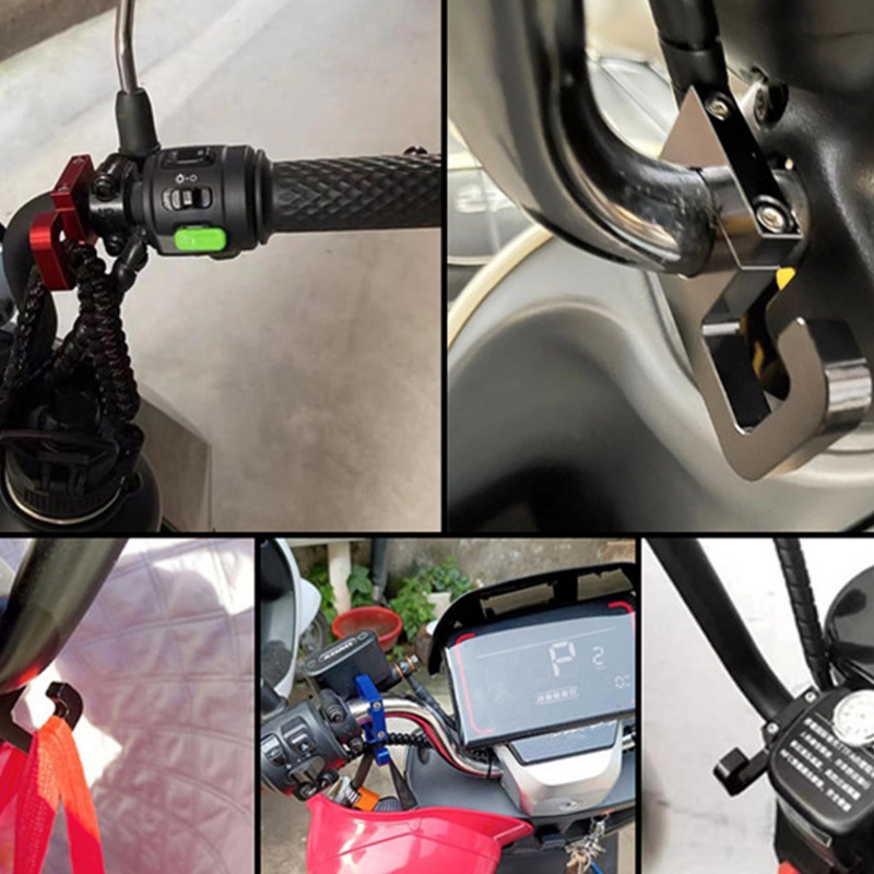 Motor Kendaraan Elektrik Multifungsi Hook Stang Tas Koper Gantungan Penyimpanan Hooks Holder Aksesoris Untuk Stang 22mm