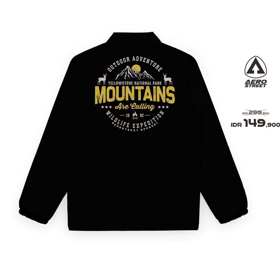 Harga Termuraah Aerostreet Coach Jacket Outdoor Adventure Hitam Jaket DADAA