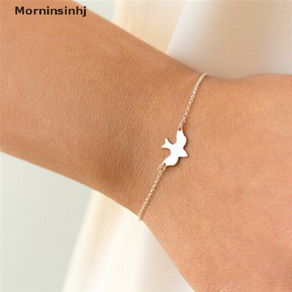 Mornin Tiny Peace Dove Bracelet Soar Flying Birds Bracelet Gelang Burung Walet Lucu id