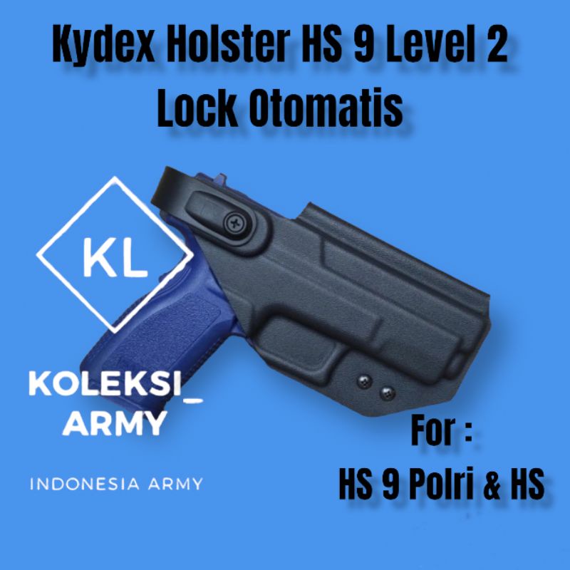 Kydex Holster HS 9 Level 2 Kunci Otomatis HS9 OWB Luar Pinggang