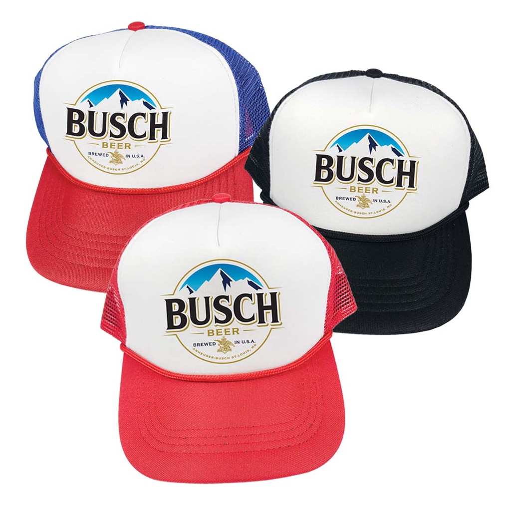 Topi Jaring Trucker Pria Dewasa Vintage Vespa Custom STP Oil Mooneyes BUSCH BEER