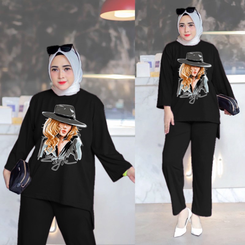 RILLO - ONESET SETELAN CELANA ATASAN OVERSIZE WANITA MY STYLE