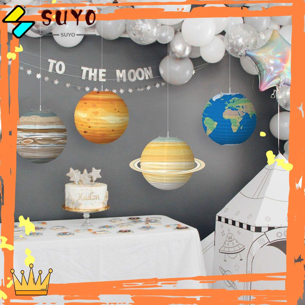 Suyo Festival Lantern Eight Planets Lantern Foldable Mid-Autumn Festival Lantern Persediaan Meriah Hadiah Festival Lampion Kertas Berbintang