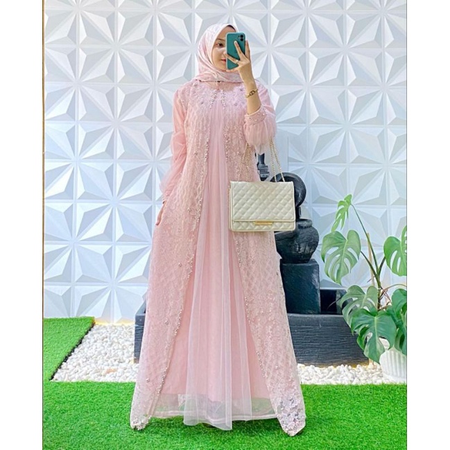 NEW ARIVAL SENJA DRESS BROKAT MALIKA KOREA 100% REALPICT // GAMIS PESTA KONDANGAN WANITA TERBARU 202
