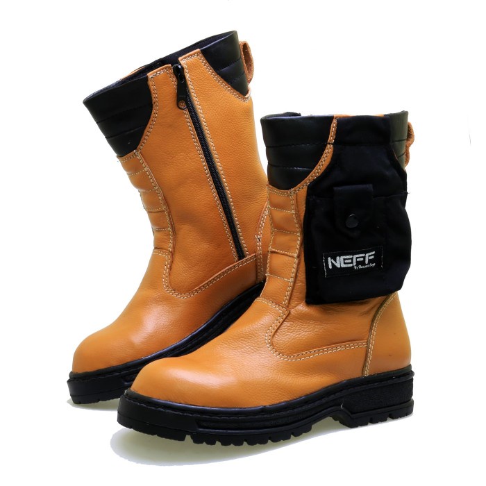 Safety Sepatu Safety Boots Kulit Asli Ori 100% Neff Bsm 307