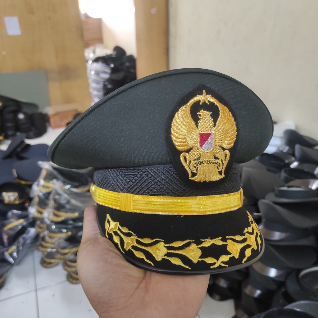 Topi Pet PAMEN TNI AD Perwira Menengah Angkatan Darat PDU PDH Utama Jaya Ciputat