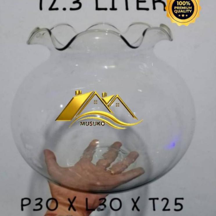 ♗ MUSUKO - Aquarium bulat 12 liter/Aquarium shella ۩