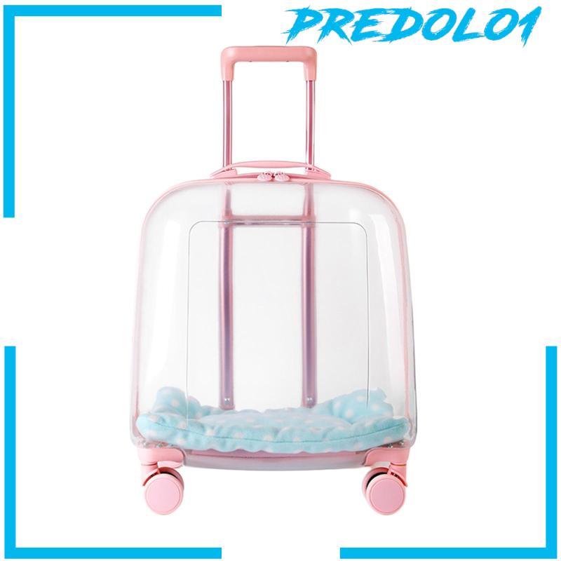 [Predolo1] Troli Kucing Case Anjing Bernapas Hiking Kitten Kitty Tote Pet Rolling Carrier