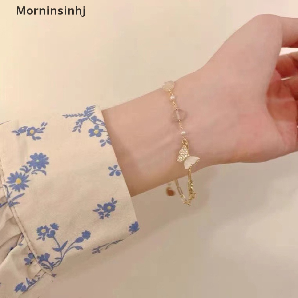 Mornin Gelang Kupu-Kupu Untuk Wanita Manik Warna-Warni Kupu-Kupu Gelang Desain Modis Berkelas Gelang Lucu Manis All-Match Accesorios Perhiasan id