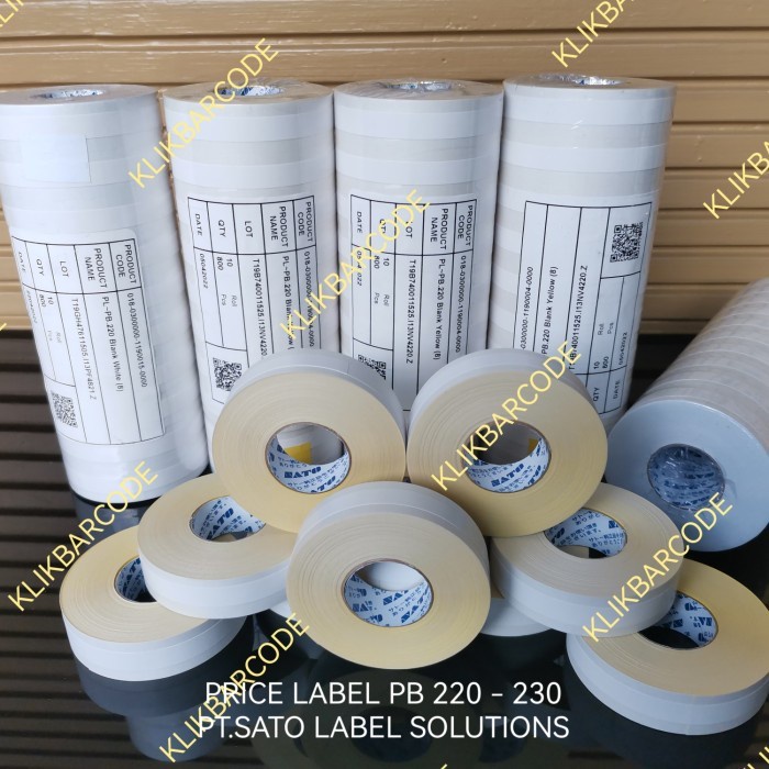 

Label Harga Untuk Alat Sato pb 220/230 Original SATO Corp - Putih (10Roll/1Slop) 1roll isi : 800pcs