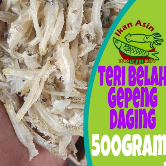 

۝ Ikan asin teri Belah Gepeng Daging-500gram ▲