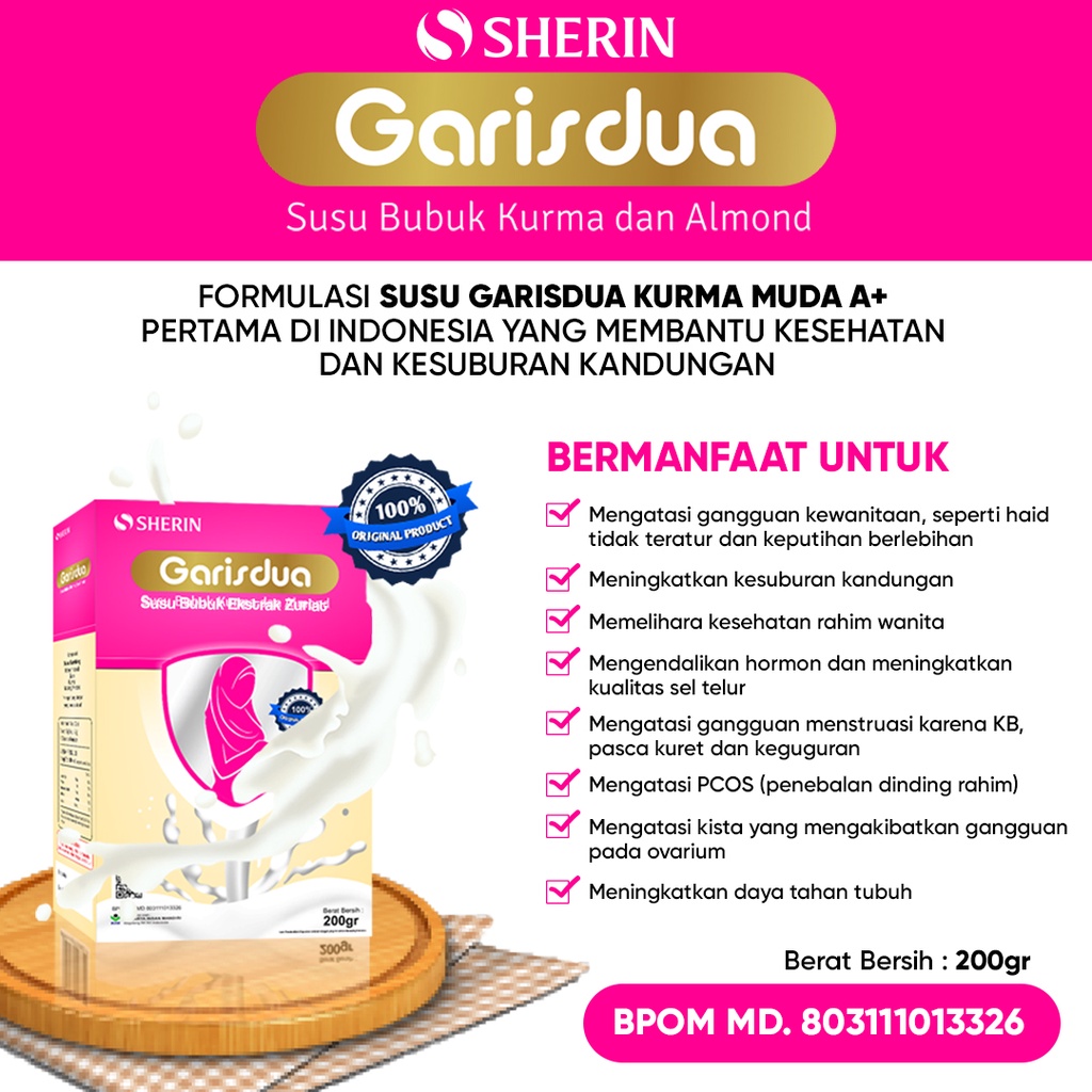 

PROMIL Suami Istri GARIS DUA PREMIUM Sherin Original BPOM / KACANG ALMOND & KURMA MUDA