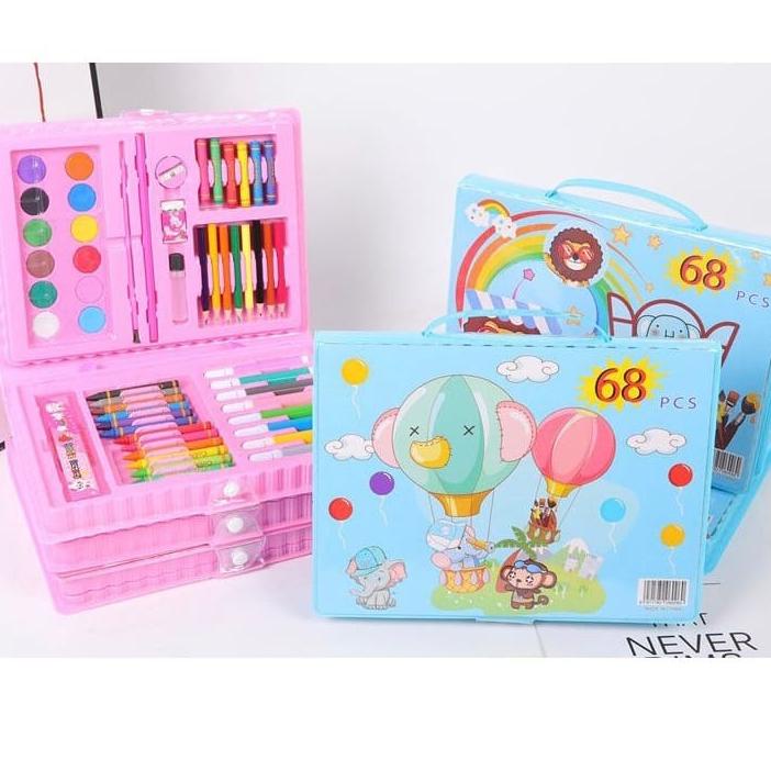 

Baru Laris Crayon Set 68pcs / Krayon Mewarnai Anak 68pcs / Pensil Warna Set 68pcs
