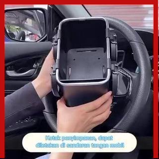 【Ready Stock】Kotak Tisu Mobil Multifungsi / Cup Holder / Handphone/Car Storage Box Car/ Minuman Multifungsi Untuk Konsol Tengah Mobil