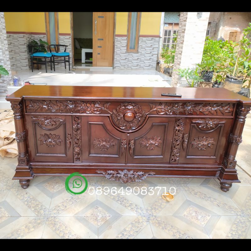 buffet bulan buffet ukir kayu jati