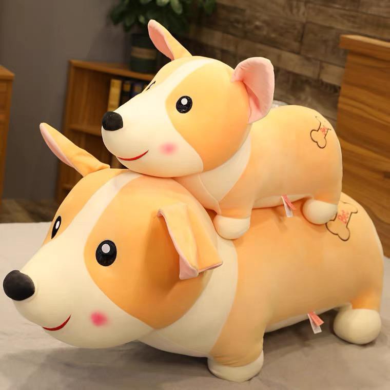 Boneka Corgy Dog Boneka Anjing Boneka Doggy Lucu Panjang 46cm Berlabel SNI