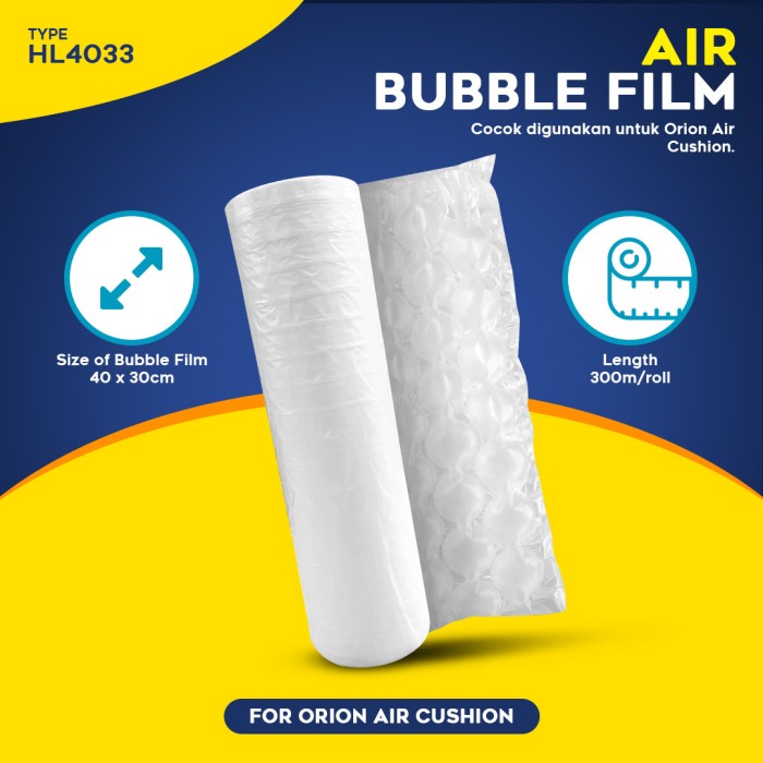 

BUBBLE WARP FILM 40 X 30CM FOR AIR CUSHION ORION HL4033 #ORIGINAL