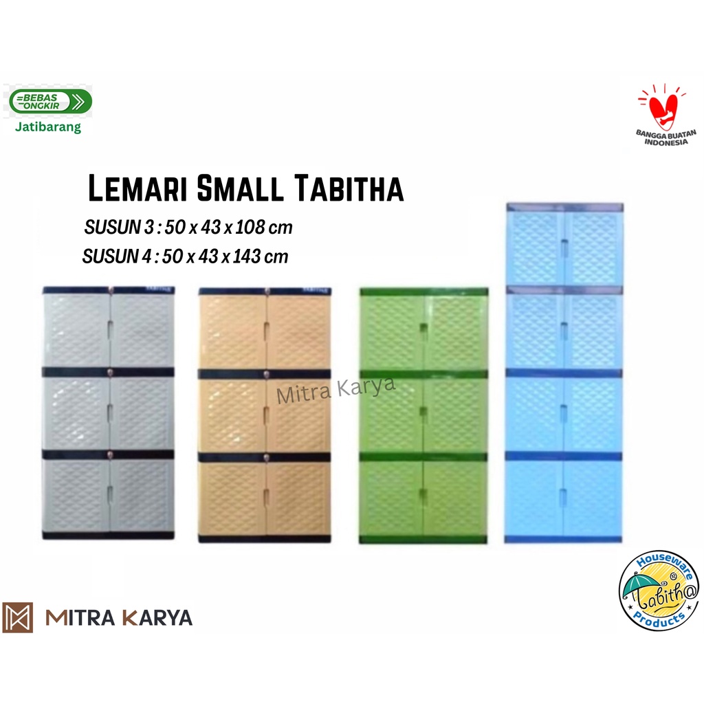 Lemari Plastik Mini Small Tabitha - Lemari Plastik Pakaian Serbaguna Tabitha