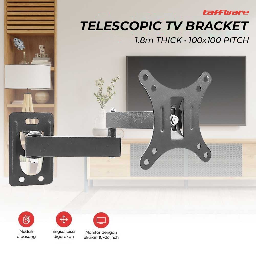 Bracket Gantungan TV 10-26 Inch Telescopic 1.8 mm - Thick 100x100 | OmenStore