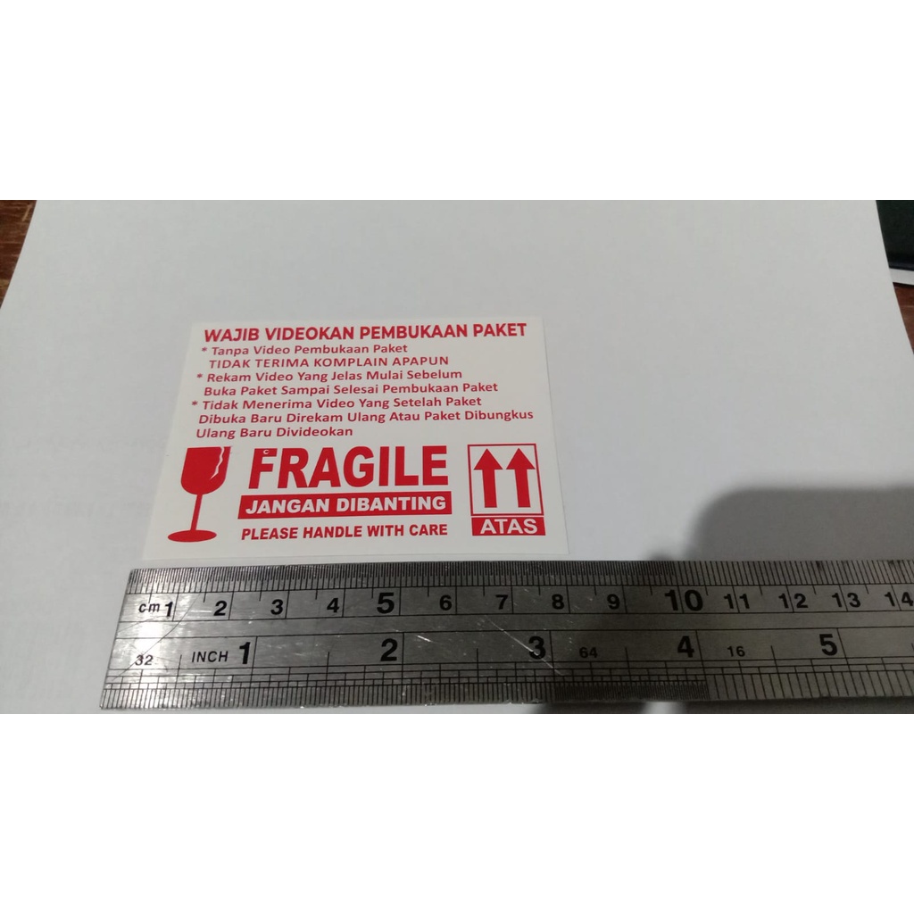 

READY Stiker Fragile | Jangan Dibanting Awas Mudah Pecah Sticker Label anti air ISI 50 LEMBAR