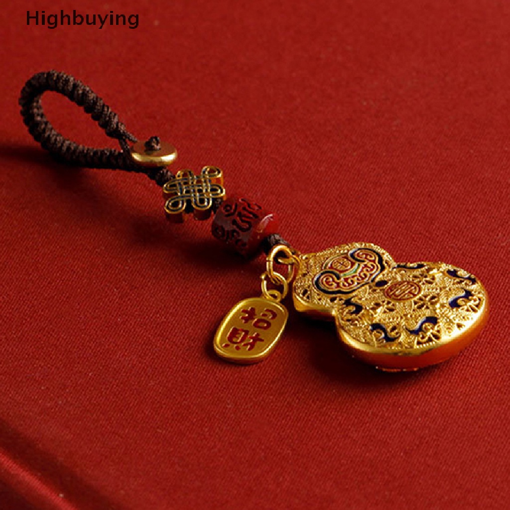 Hbid Tenun Tangan Vintage Tembaga Labu Gantungan Kunci Mobil Aman Fortune Key Pendant Key Chain Perhiasan Tas Gantung Kreatif Hadiah Aksesoris Glory