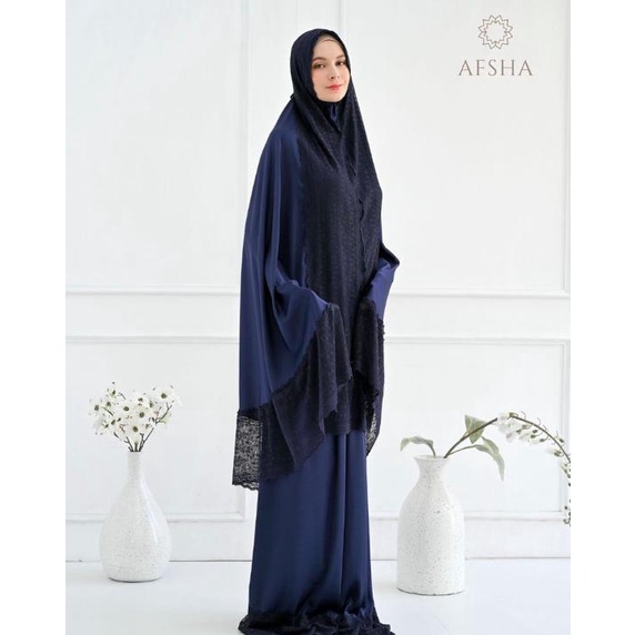 Mukena Renda Zara Silk Premium Pouch Dan Sajadah Afsha Hampers
