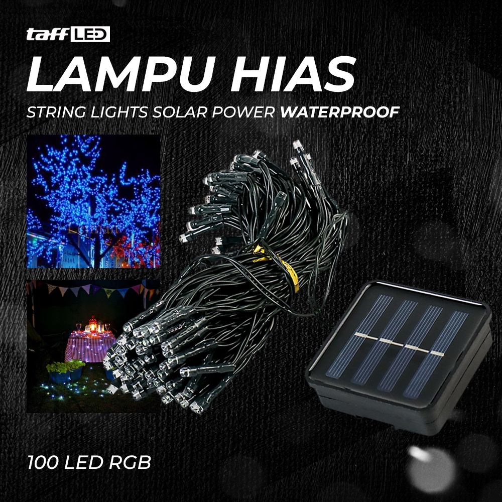 Solar Powered Garden Decoration Light 100 LED  Lampu Hias Taman - OMLL26BK Black