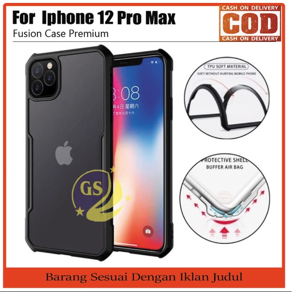 CASE COVER S/P- CASING COVER Case Bumper XUNDD Iphone 12 Pro Max 12 Mini 11 Pro Max X XR XS MAX 6 6+ 7+ 8+ 7 8 Plus Camera Protection Case Armor Fusion Shockproof Premium Transparan Casing Mika softcase fuze (campuran) Premium quality- SP