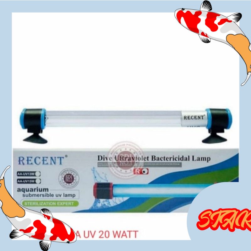 lampu uv 20 WATT recent 20 W aquarium kolam 20 watt