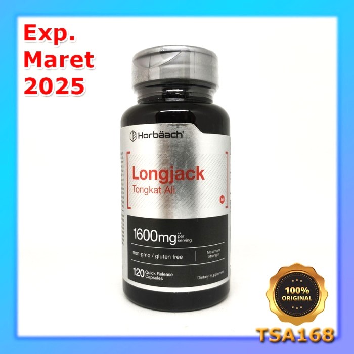 Horbaach Longjack Tongkat Ali 1600 mg 120 Cap UP Performance Fertility