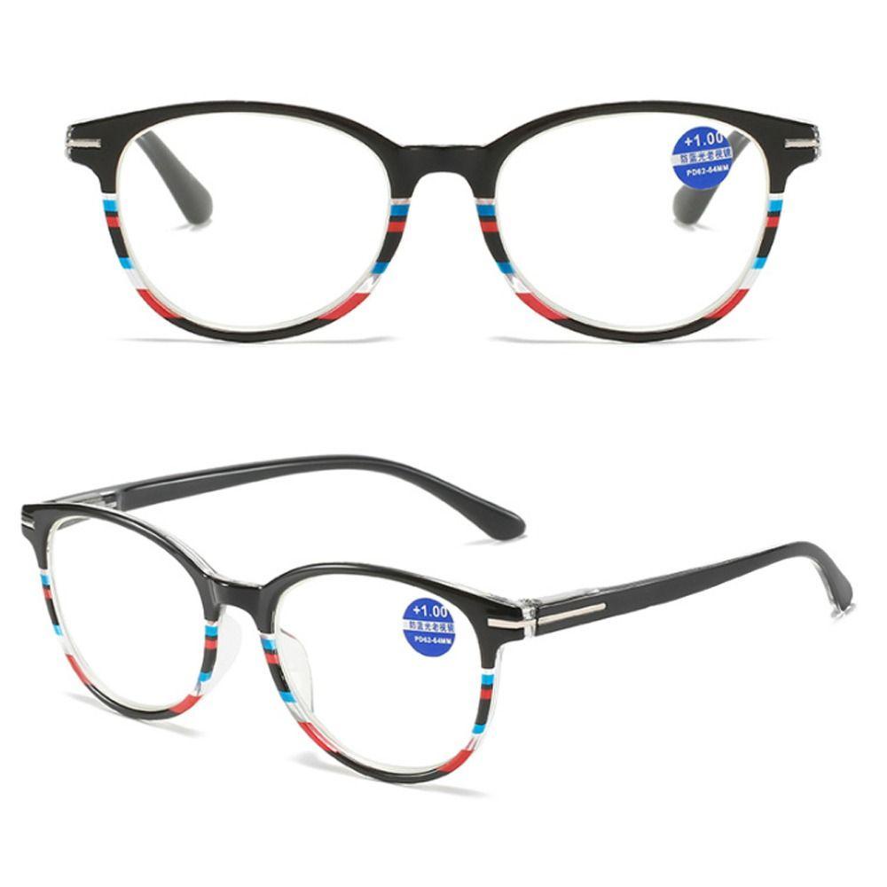 R-flower Kacamata Baca Pria Wanita Portable Elegan Vintage Ultra Light Frame