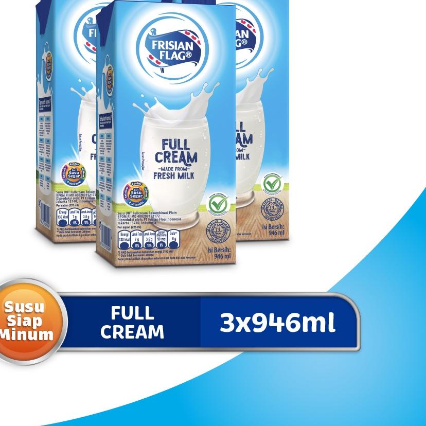 

❊ Frisian Flag Family UHT Full Cream 946 ml x 3 pcs ✹