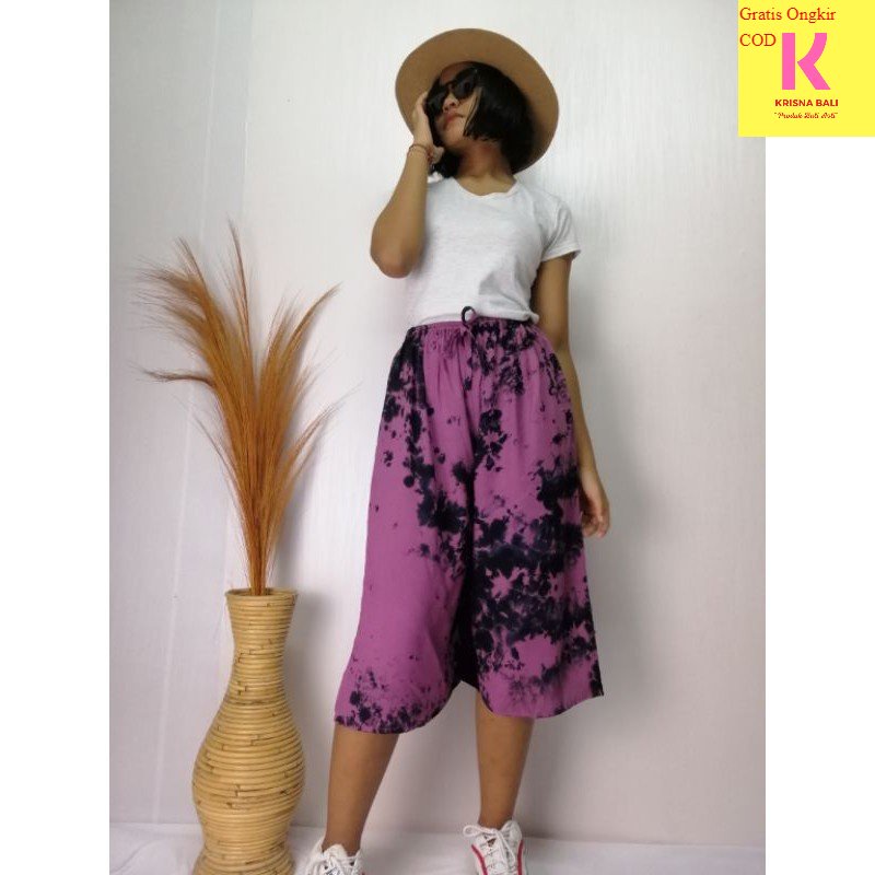 Celana Kulot Wanita 7/8 Premium Tie Dye