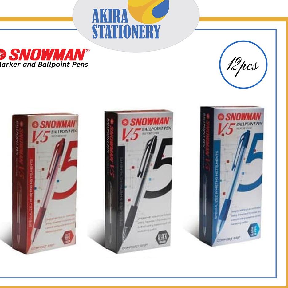 

Dijamin Awet PULPEN / PEN / PENA SNOWMAN V5 (12 PCS) [BIRU, HITAM]