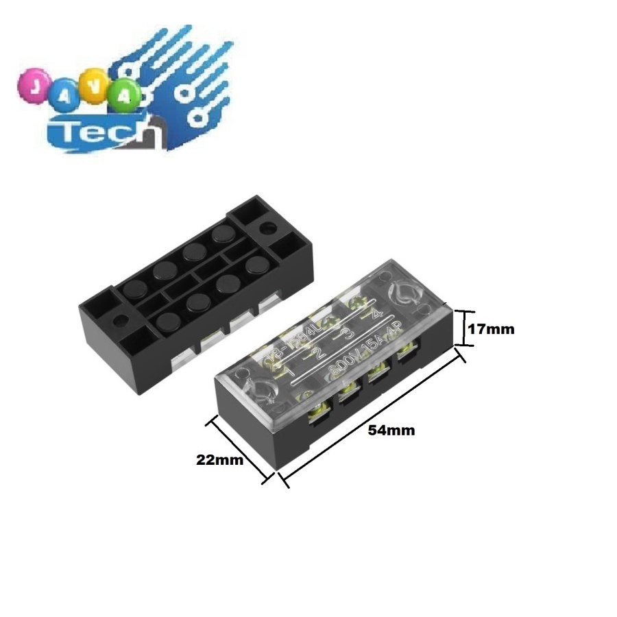 Terminal Block Tutup Akrilik 600V 15A TB1503 TB1504 TB1506 TB1512